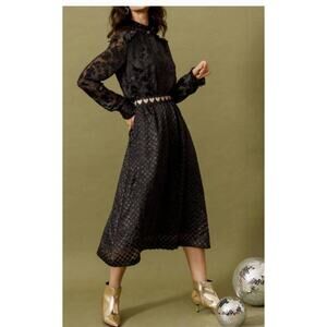 Emily Lovelock Vanessa Dress Size Large Black